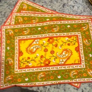 Set of four beautiful placemats